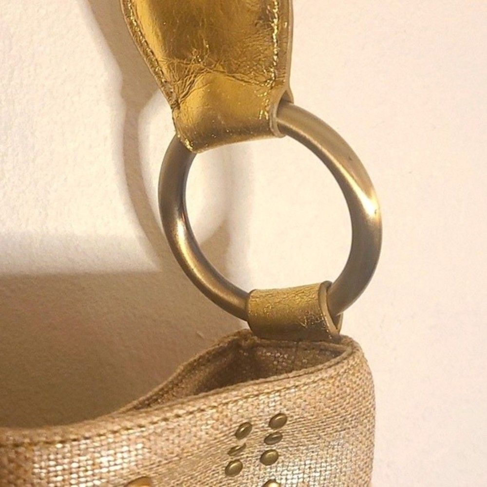 Franco Sarto vintage Y2K metallic gold studded purse - Picture 4 of 14